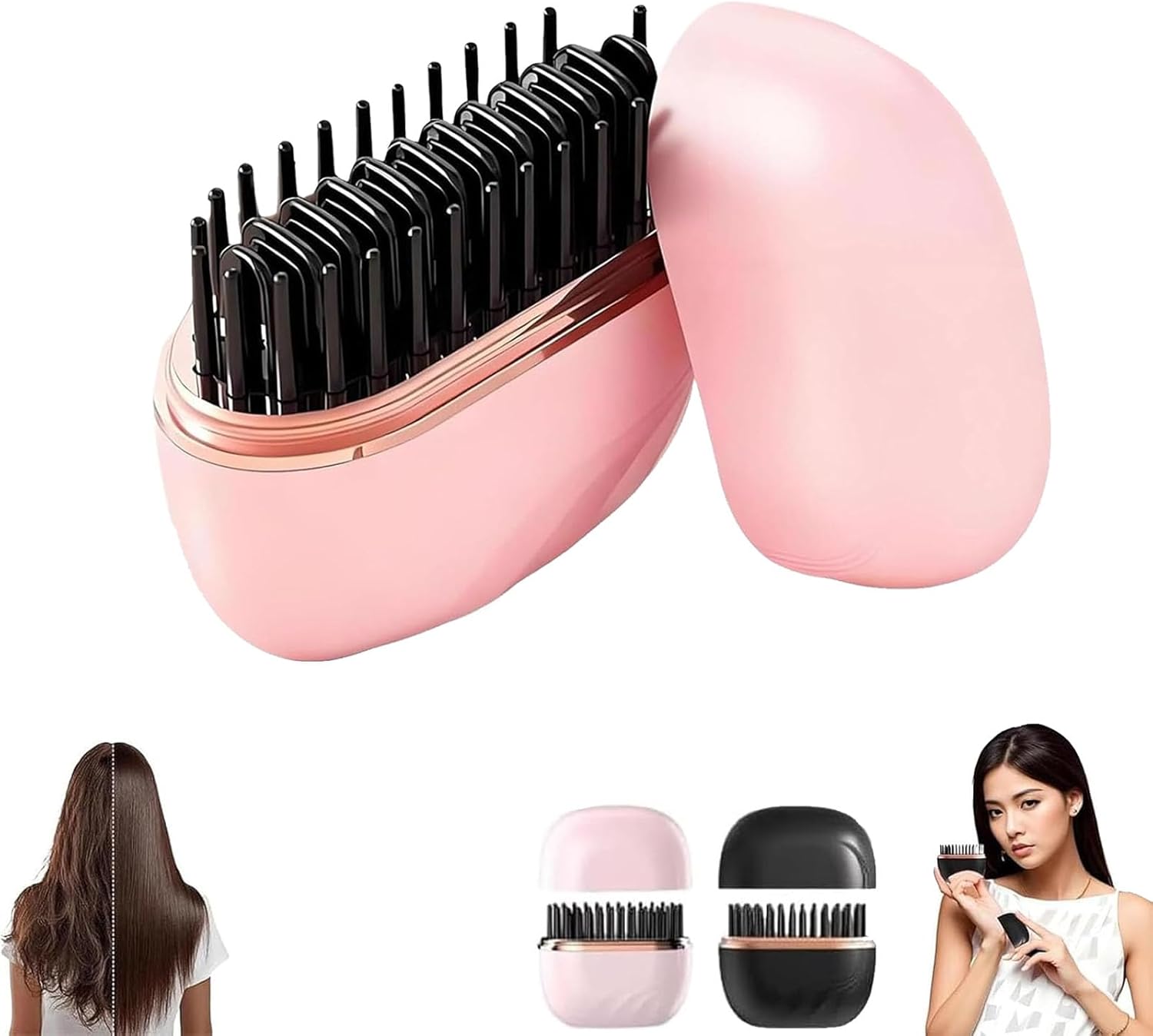 BeautyBrush Portable Mini Hair Straightener 2 in 1
