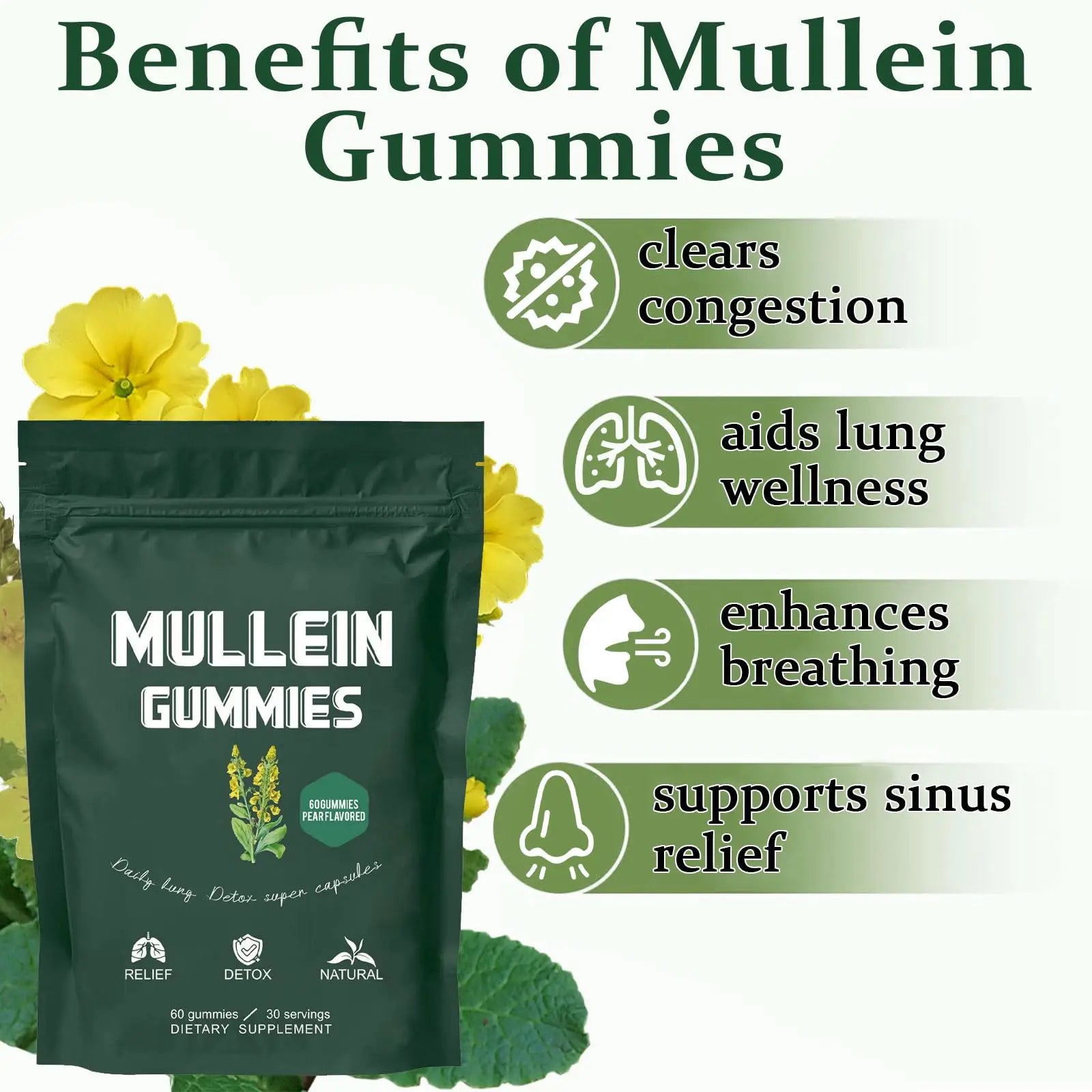 Mullein Gummies (60 Pack)