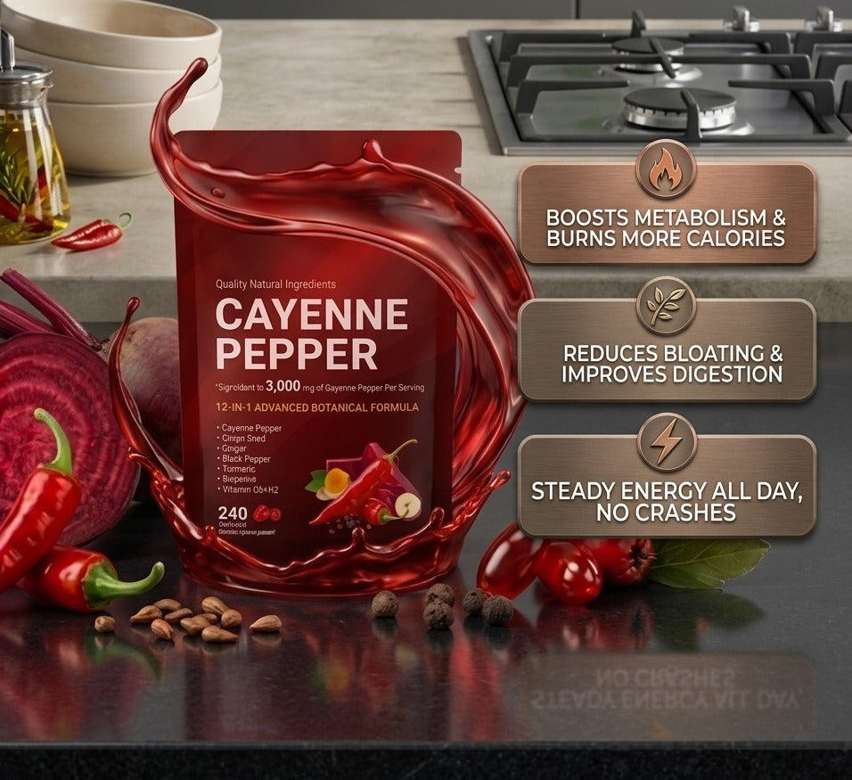 Cayenne Pepper 12 in 1 Botanical Extract Formula Nutrition Gels (240 pack)